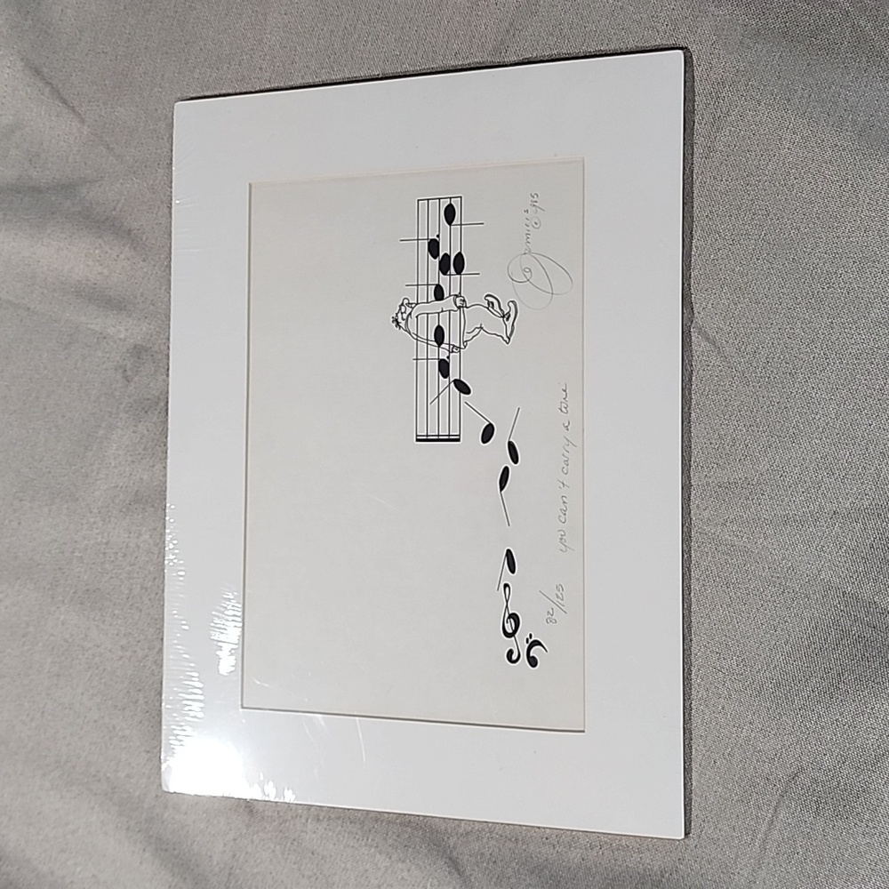 YOU CANT CARRY A TUNE MATTED ART PRINT